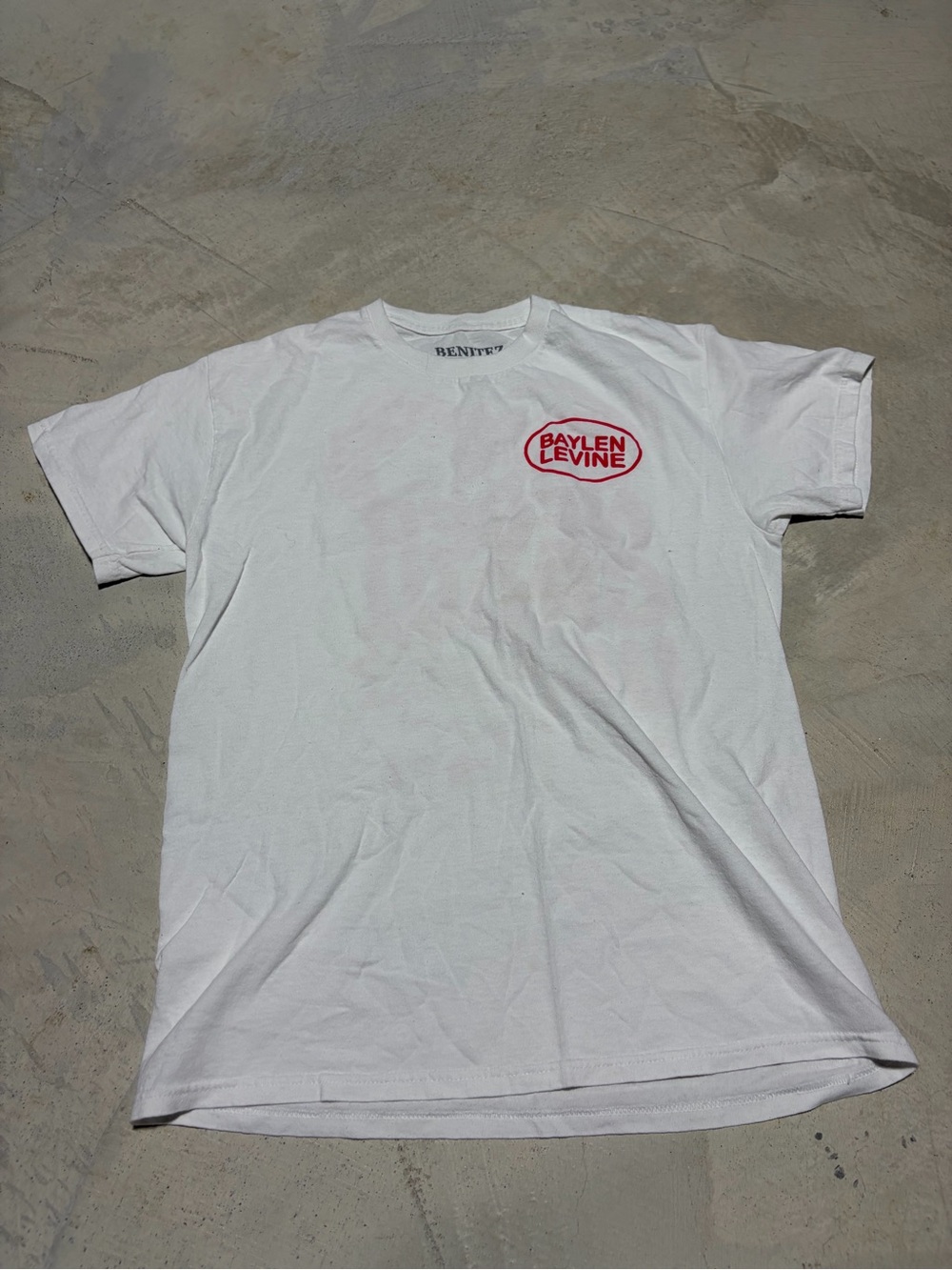 Baylen Levine never grow up tour Men's White Tee medium